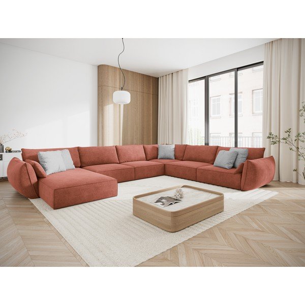 Červená rohová pohovka (pravý roh) Vanda – Mazzini Sofas-image-1