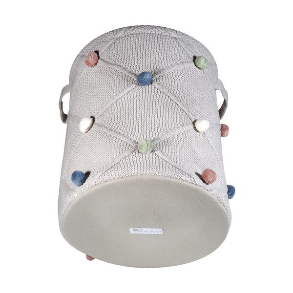 Světle hnědý látkový dětský koš na hračky ø 30x35 cm Taupe – Kindsgut-image-2