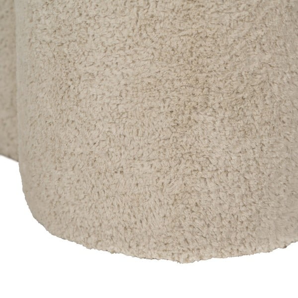 Béžový taburet z textilie bouclé – Ixia-image-3