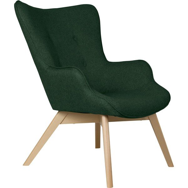 Tmavě zelené křeslo Niko – Ropez