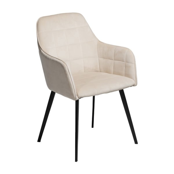 Béžová jídelní židle s područkami DAN–FORM Denmark Embrace Velvet