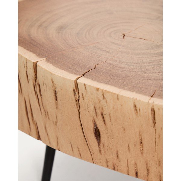 Kulatý konferenční stolek s deskou z akácie v přírodní barvě 49x47 cm Tanive – Kave Home-image-4