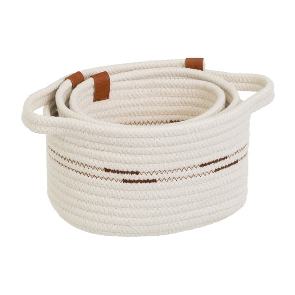 Látkové košíky v sadě 3 ks 30x18x14 cm – Casa Selección-image-1