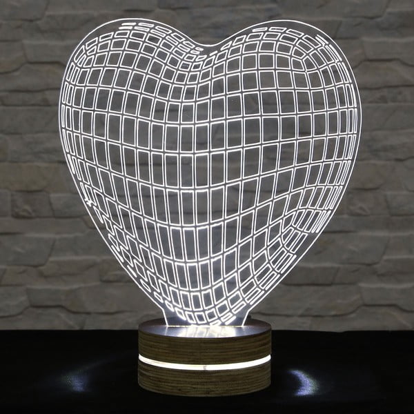 3D stolní lampa Heart