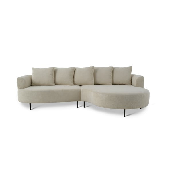 Béžová rohová pohovka (pravý roh) Vitoria – Scandic