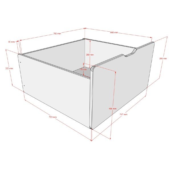 Bílý doplněk k dětské posteli Primo – Vipack-image-2