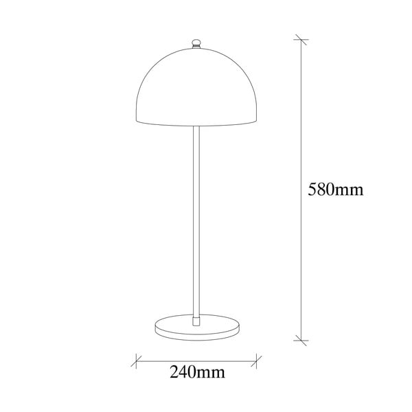 Stolní lampa ve zlaté barvě s kovovým stínidlem (výška 58 cm) Can – Opviq lights-image-4