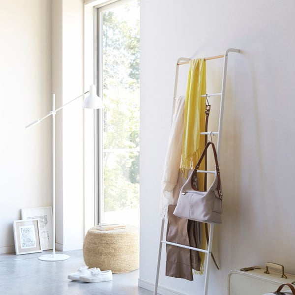 Bílý dekorativní žebřík YAMAZAKI Tower Ladder-image-1