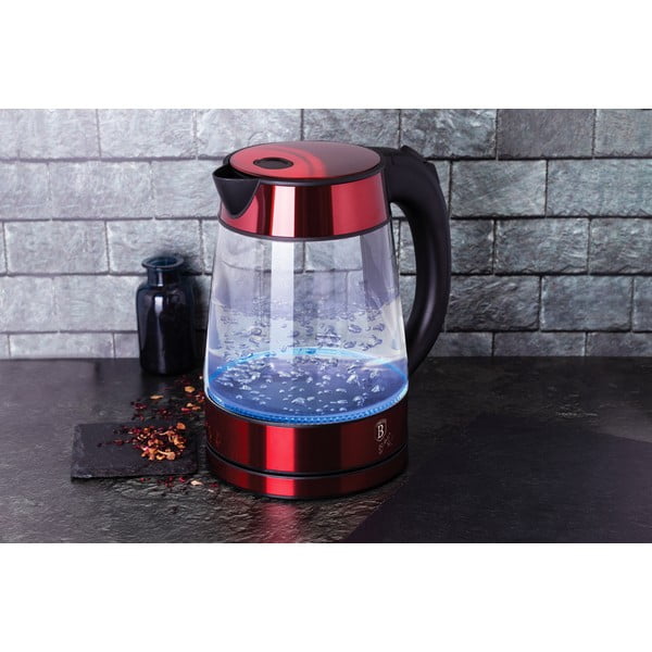 Červená rychlovarná konvice 1.7 l Burgundy Metallic Line - BerlingerHaus-image-1