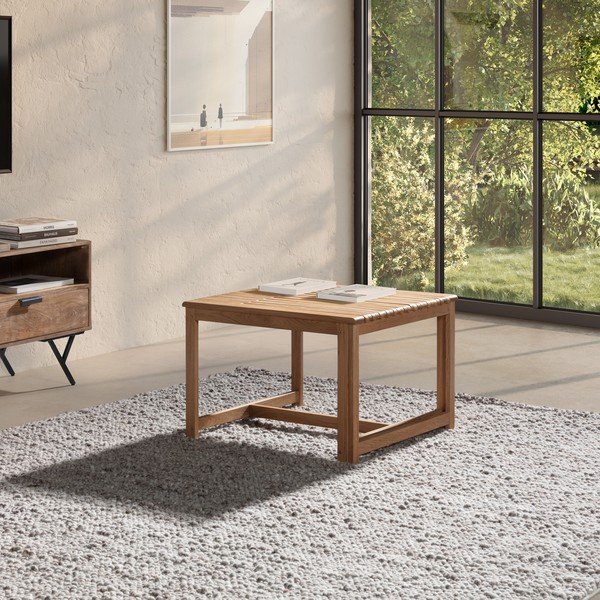 Konferenční stolek z dubového dřeva v přírodní barvě 60x70 cm Unai – MOME-image-1