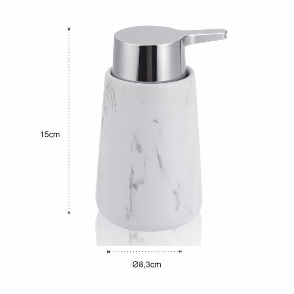 Bílý keramický dávkovač mýdla 200 ml Marble - Tomasucci-image-1