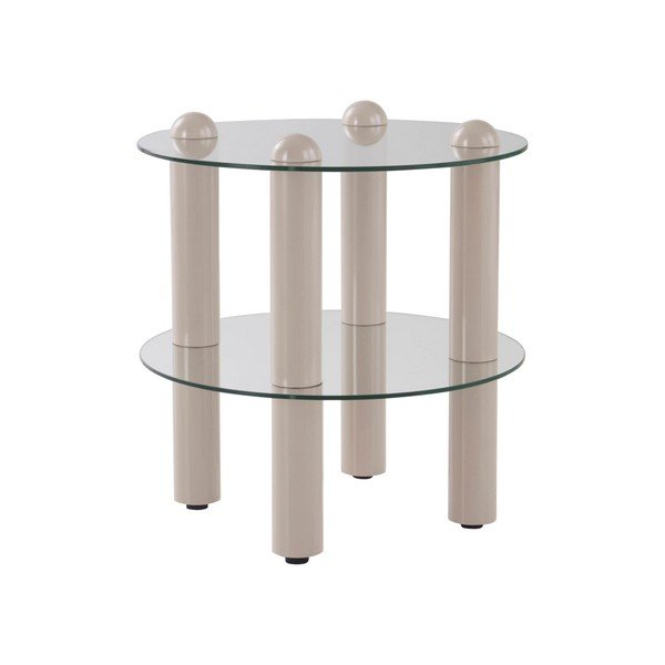 Skleněný kulatý odkládací stolek ø 48 cm Egan – Jotex