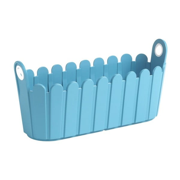 Květináč Jardiniére Turquoise, 39x15x19 cm