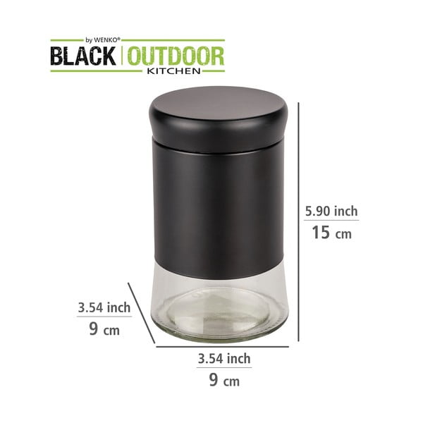 Skleněná dóza na potraviny Black Outdoor Kitchen Boga – Wenko-image-3