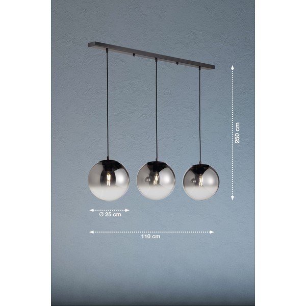 Černé závěsné svítidlo Mirror – Fischer & Honsel-image-2