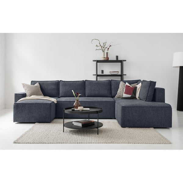 Tmavě modrá rozkládací rohová pohovka (pravý roh) Brave Dave – Miuform-image-3