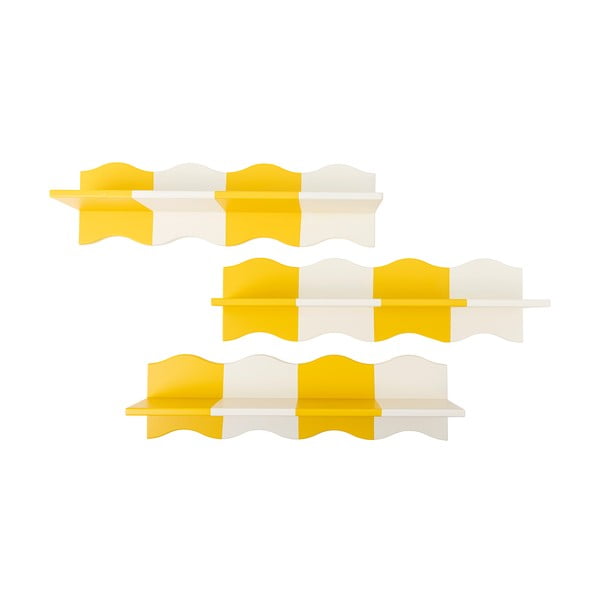 Žlutá/bílá dětská police 80 cm Bubbi – Bloomingville Mini-image-4