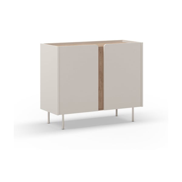 Skříňka v dekoru dubu v krémovo-přírodní barvě 100x82,5x40 cm Lucile – Marckeric-image-2