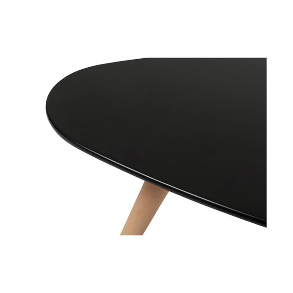 Černý konferenční stolek s nohami z bukového dřeva Furnhouse Fly, 116 x 66 cm-image-3