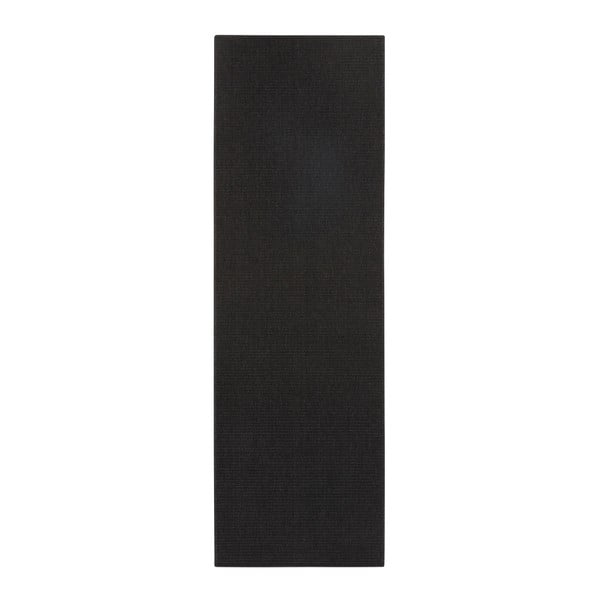 Černý běhoun vhodný i na ven BT Carpet Sisal, 80 x 500 cm