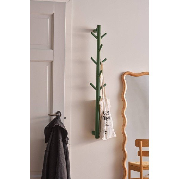 Zelený nástěnný věšák z borovicového dřeva 21 cm Eddison – Jotex-image-1
