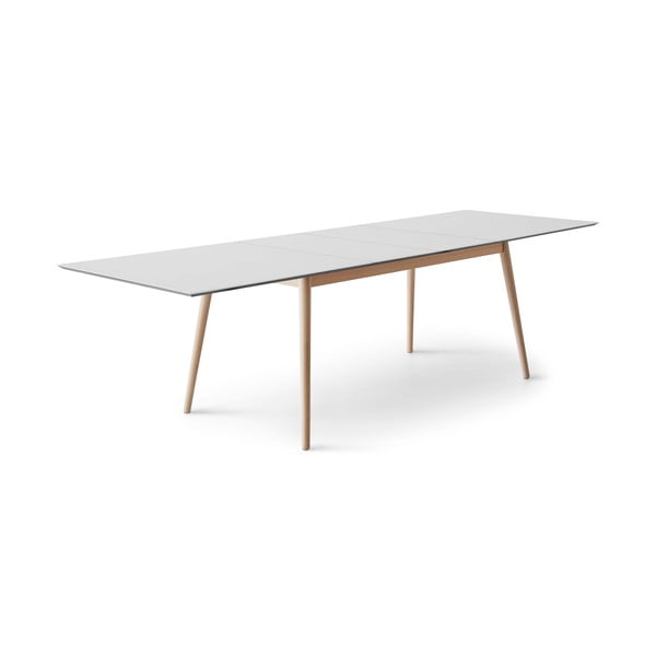 Rozkládací jídelní stůl s bílou deskou v bílo-přírodní barvě 100x210 cm Meza – Hammel Furniture-image-1