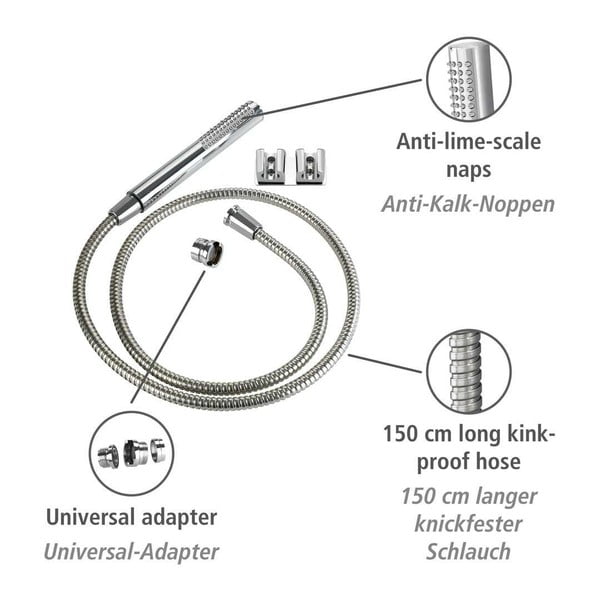 Sprchová hadice k umyvadlu s dvojitým nástěnným držákem Wenko-image-4