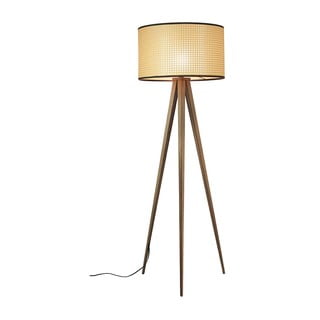 Stojací lampa s hnědými nohami Zuiver Tripod Webbing