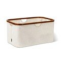 Krémový látkový koš na prádlo skládací Bamboo/Linen – Bigso
