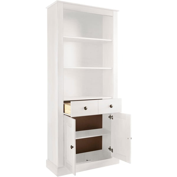 Bílá knihovna z borovicového dřeva 181x31 cm Mille – Støraa-image-3