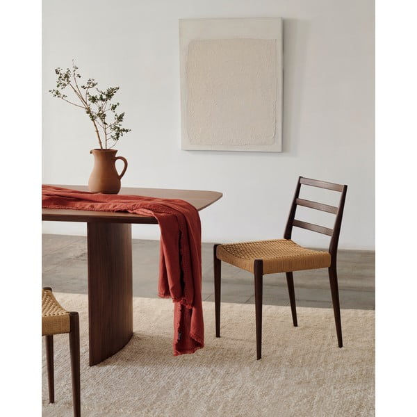 Jídelní židle z dubového dřeva v hnědo-přírodní barvě v sadě 2 ks Analy – Kave Home-image-1