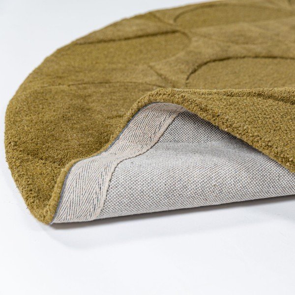 Tmavě zelený ručně tkaný vlněný kulatý koberec ø 160 cm Gigi – Flair Rugs-image-2