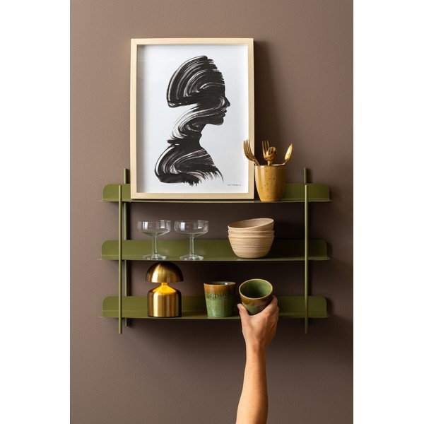 Zelená patrová kovová police 60 cm Riqueza Tres – PT LIVING-image-1