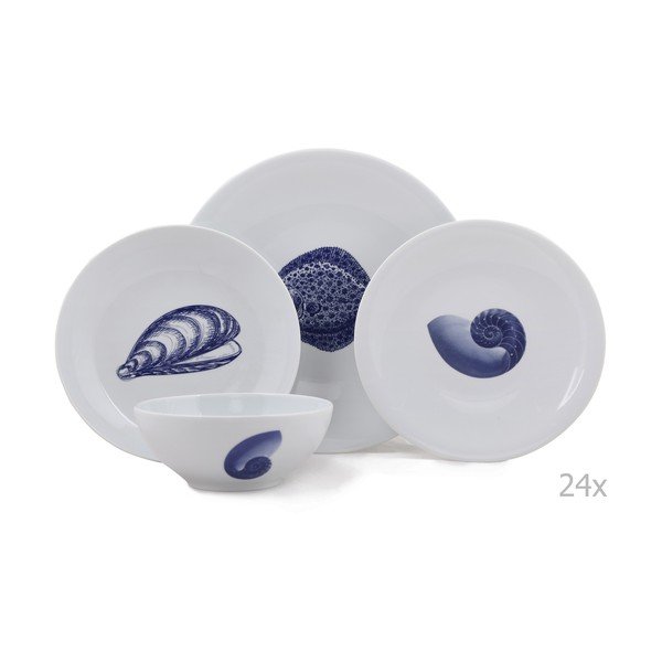 24dílná sada porcelánového nádobí Kutahya Faklia