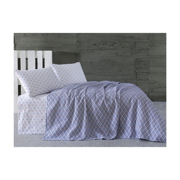 Lehký přehoz s polštáři a prostěradlem Geometrics, 220x240 cm-image-1