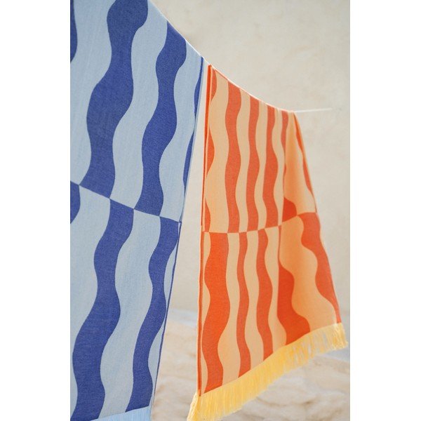 Modrá bavlněná plážová osuška 100x160 cm Nugo – noo.ma-image-2