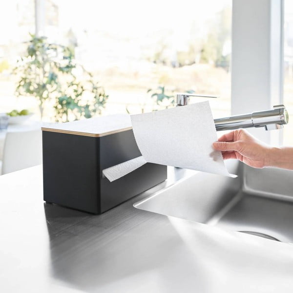 Černý kovový stojan na papírové utěrky Rin – YAMAZAKI-image-4
