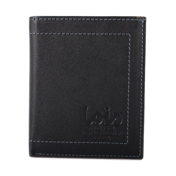 Kožená peněženka Lois Black, 8x10 cm