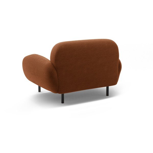 Křeslo z textilie bouclé v terakotové barvě Poppy – Micadoni -image-2