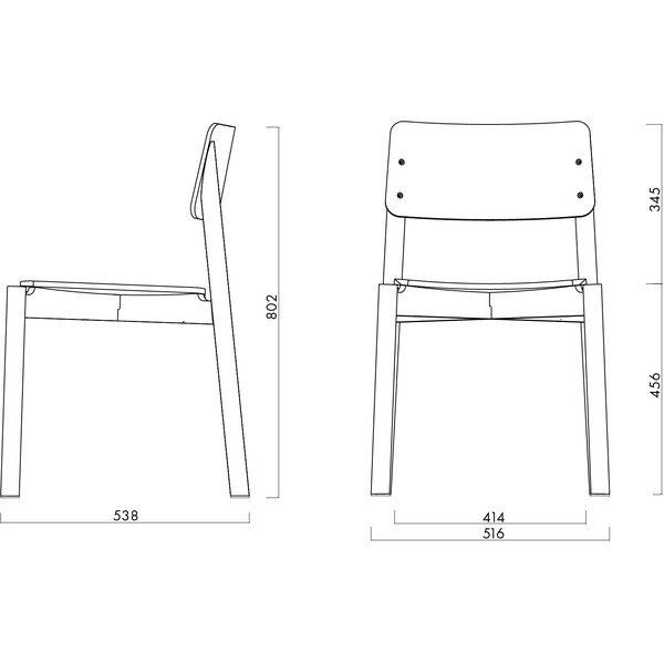 Černá stohovatelná jídelní židle Wem – noo.ma-image-4