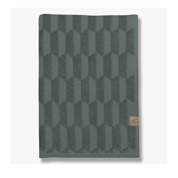 Tmavě zelený bavlněný ručník 50x95 cm Geo – Mette Ditmer Denmark