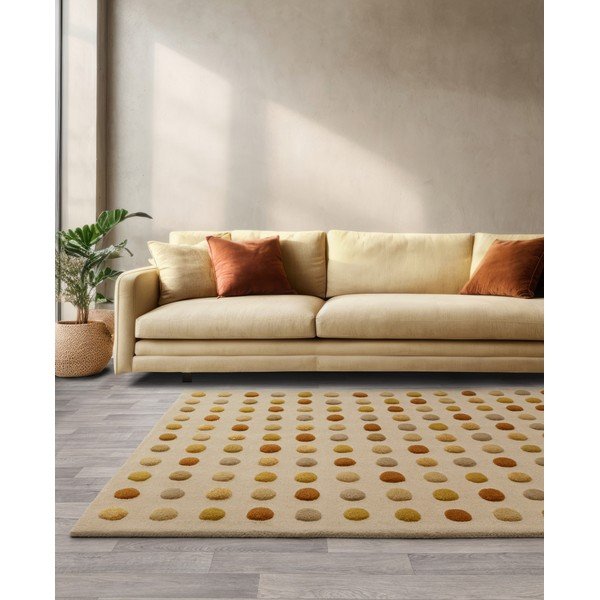 Žlutý ručně tkaný vlněný koberec 160x230 cm Dotty – Asiatic Carpets-image-1