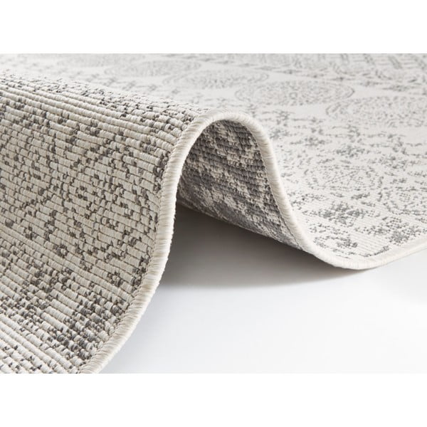 Šedo-bílý venkovní koberec Ragami Circle, 80 x 150-image-1