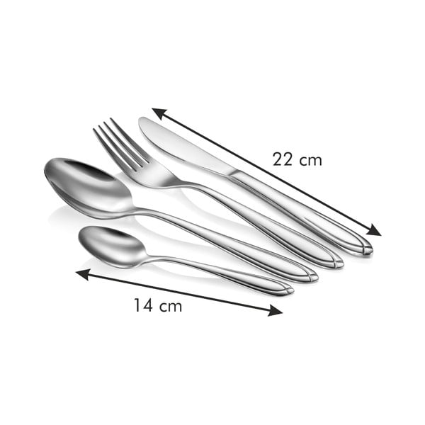 Nerezový příbor ve stříbrné barvě 24 ks Scarlett – Tescoma-image-1