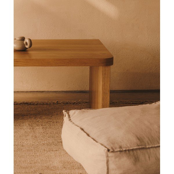 Béžový lněný sedací vak Forallac – Kave Home-image-1