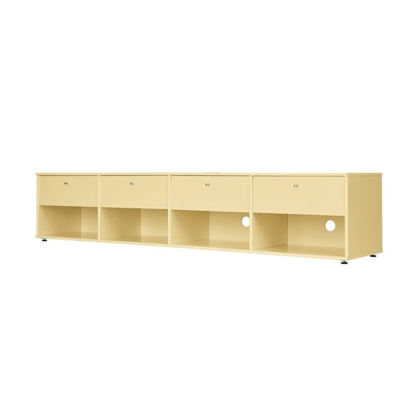 Světle žlutý TV stolek 214x45 cm Mistral – Hammel Furniture-image-1