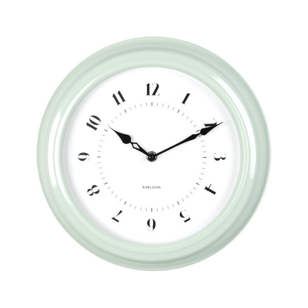 Zelené nástěnné hodiny Karlsson Fifties, průměr 30 cm