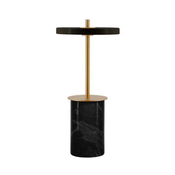 Černá mramorová LED stmívatelná stolní lampa s kovovým stínidlem (výška 25,5 cm) Asteria Move Mini – UMAGE-image-3