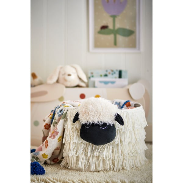 Bílý látkový dětský koš na hračky 40x25x30 cm Dolly – Bloomingville Mini-image-1