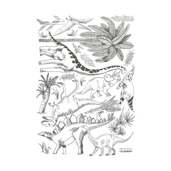 Arch samolepek 30x42 cm Dinosaurs & Plants – Lilipinso
